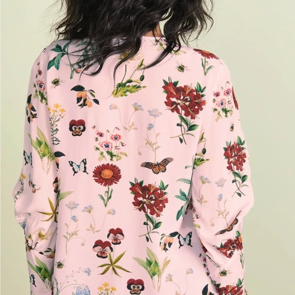 Joie Liseli Plush Botanical Pullover Blouse - Picture 6 of 15